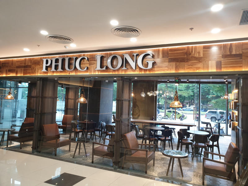 Thi công hoàn thiện nội thất quán cafe Phúc Long