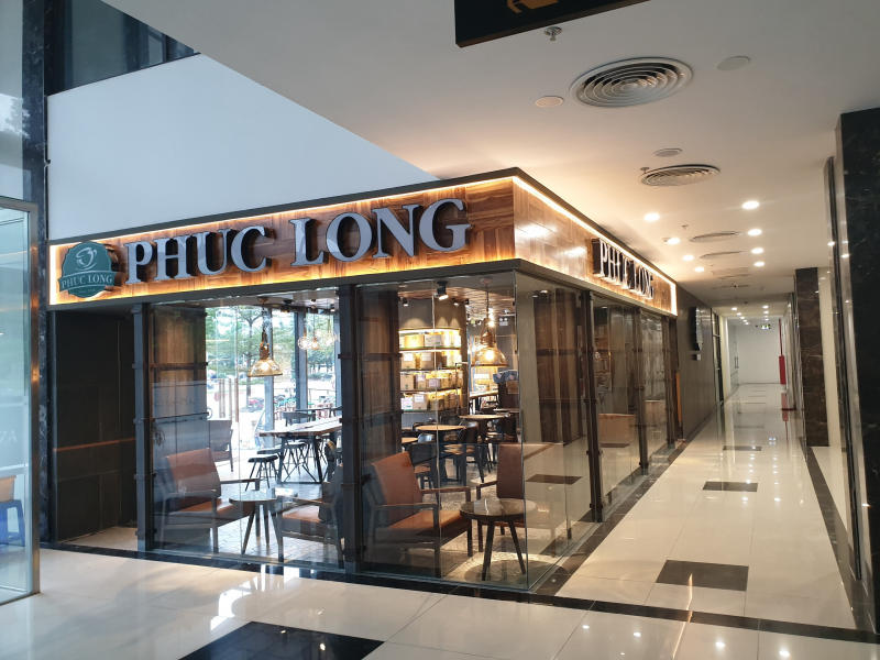 Thi công hoàn thiện nội thất quán cafe Phúc Long